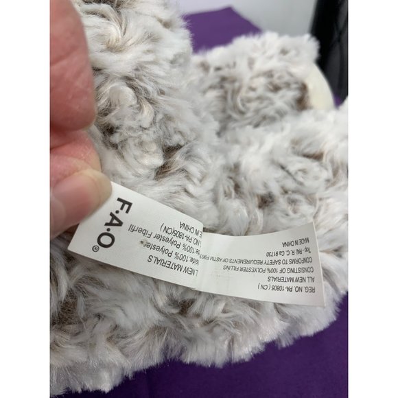 2017 Bears That Care FAO Schwartz 18 Inch Brown Icy Swirl Bear with Plaid Bowtie - Picture 9 of 14